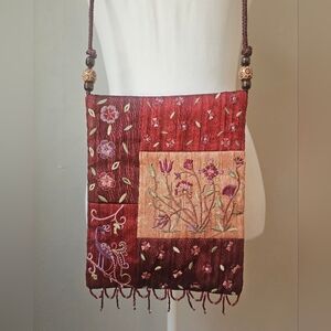 Vintage Embroidered Floral Crossbody Bag From Emanuel